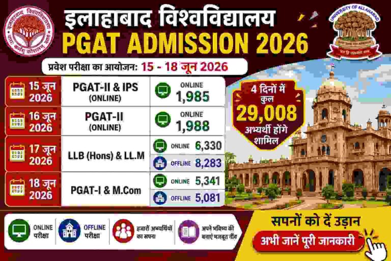 Allahabad University PGAT Admission 2026: 15 से 18 जून तक होगी प्रवेश परीक्षा, जानिए कितने अभ्यर्थी होंगे शामिल