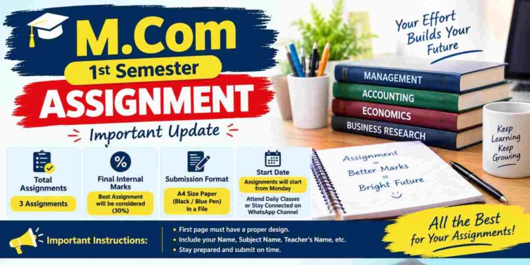 M.com1st Semester Assignment